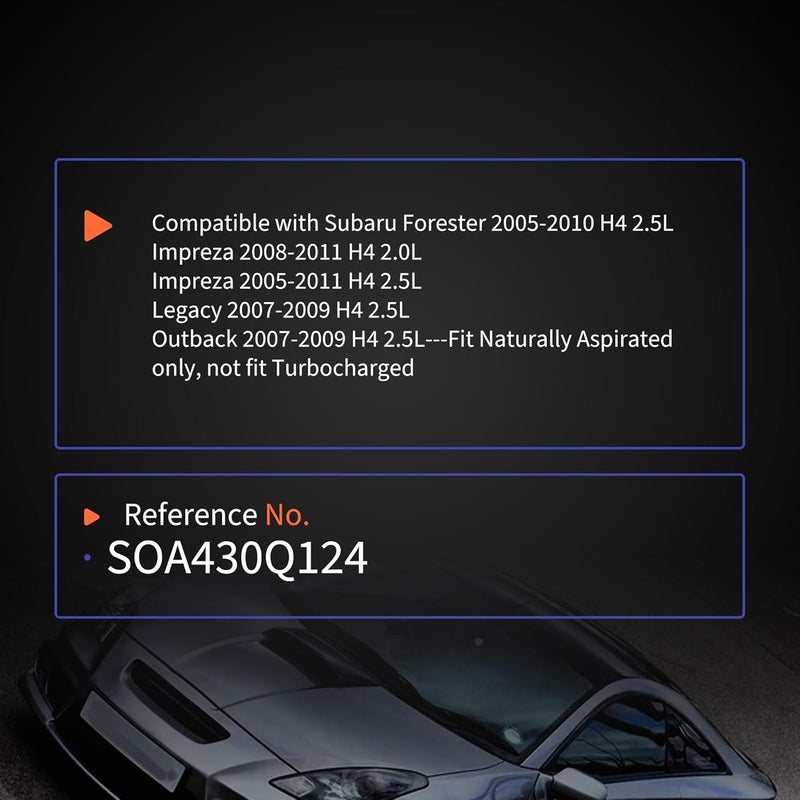 OXCANO SOA430Q124 Ignition Spark Plug Wires Set of 4 Compatible with Subaru Forester 2005-2010 H4 2.5L, Impreza 2008-2011 H4 2.0L, Impreza 2005-2011 H4 2.5L, Legacy 2007-2009 H4 2.5L, Outback - Image 3